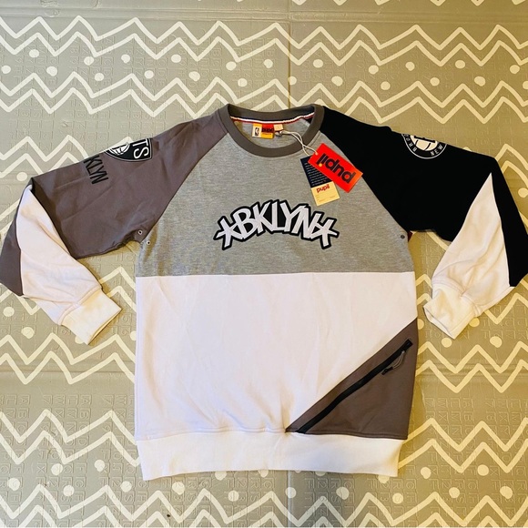 Vintage retro embroidered Brooklyn nets sweater sweatshirt $150